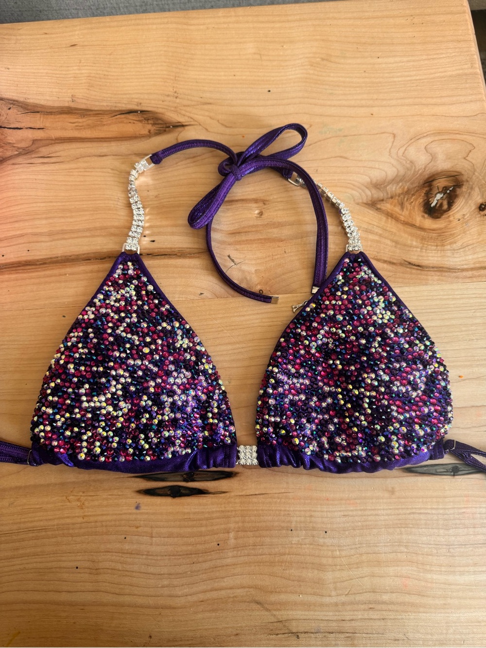 Deep Purple Shine Radiance Bikini Competition Suit - Picture 5 of 5
